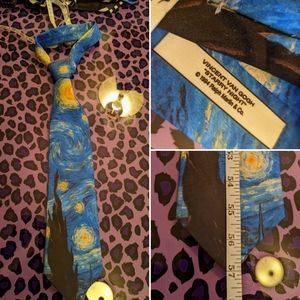Vintage Ralph Marlin Van Gogh Starry Night Tie